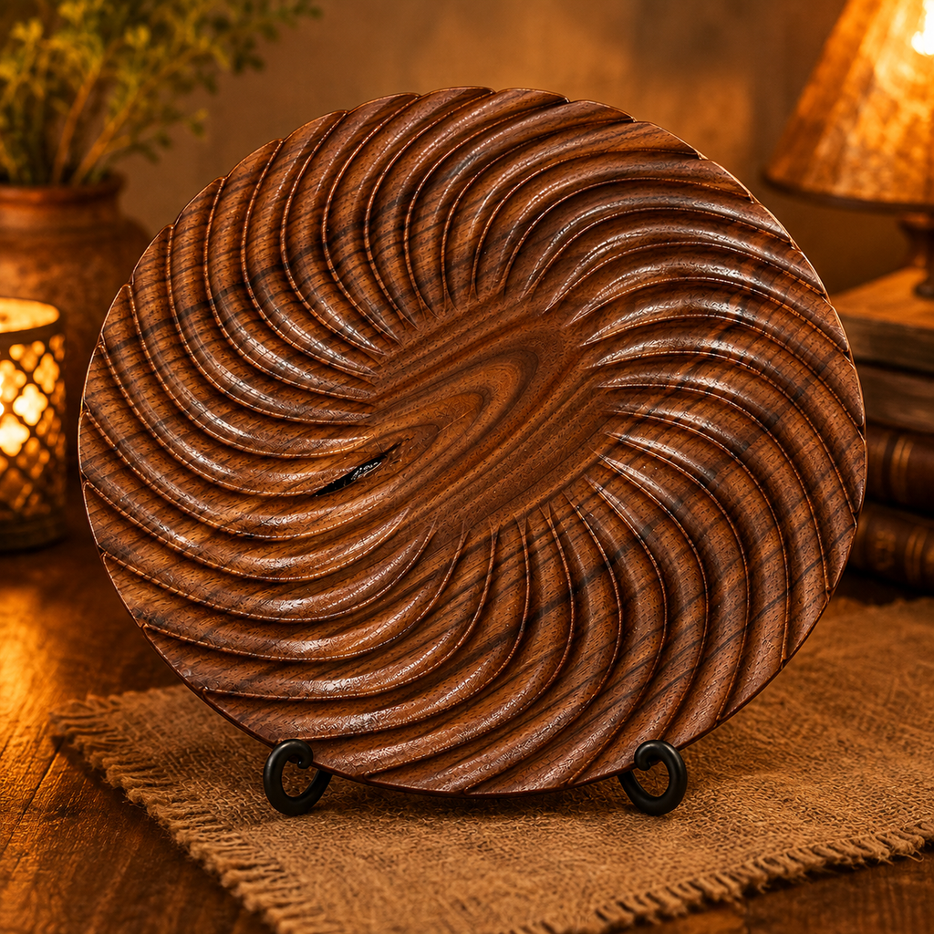 Twisting Walnut Plate