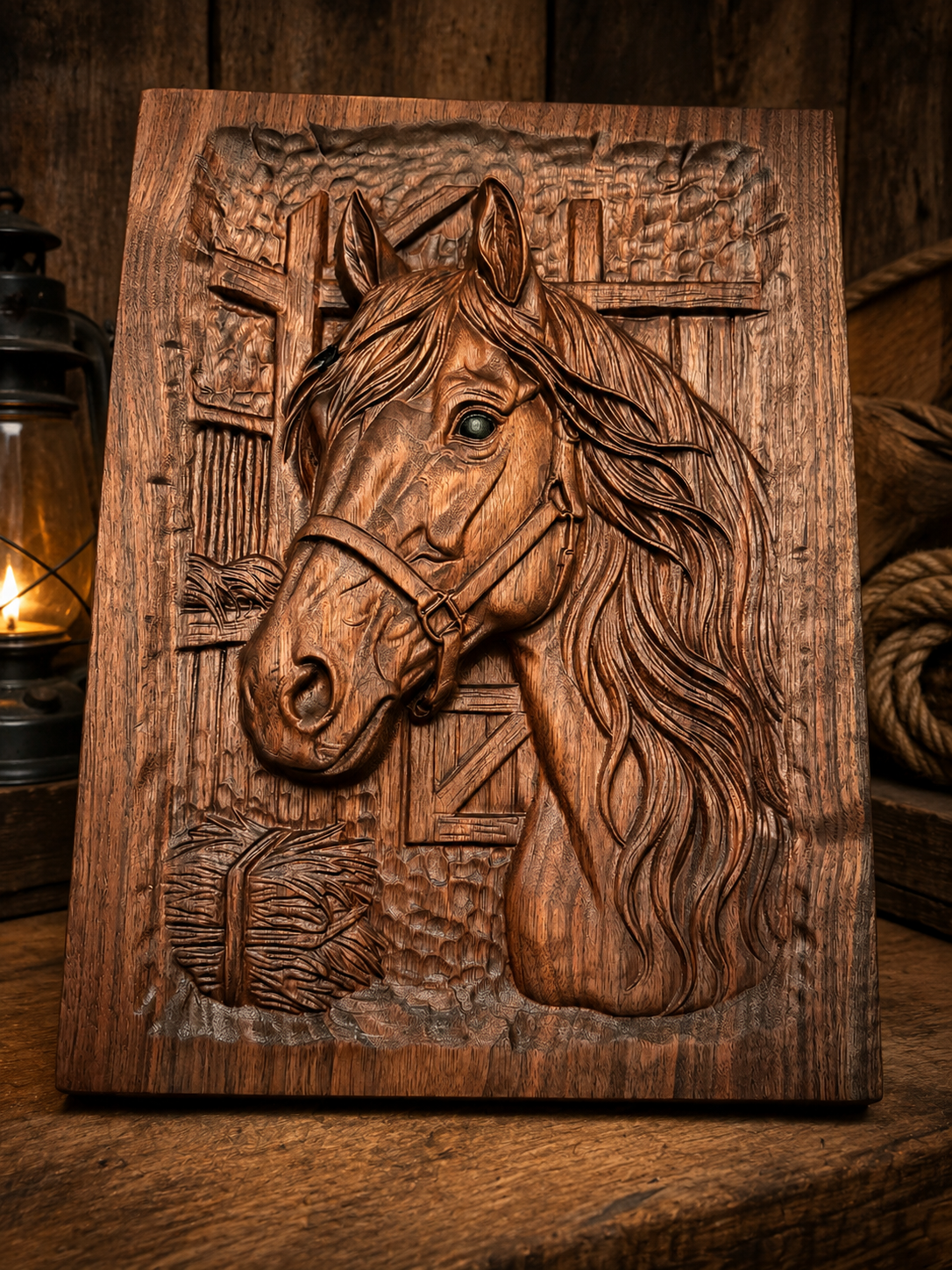 Horse in stable
