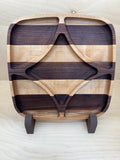 Walnut and maple tray