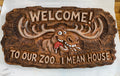 Welcome to our zoo sign
