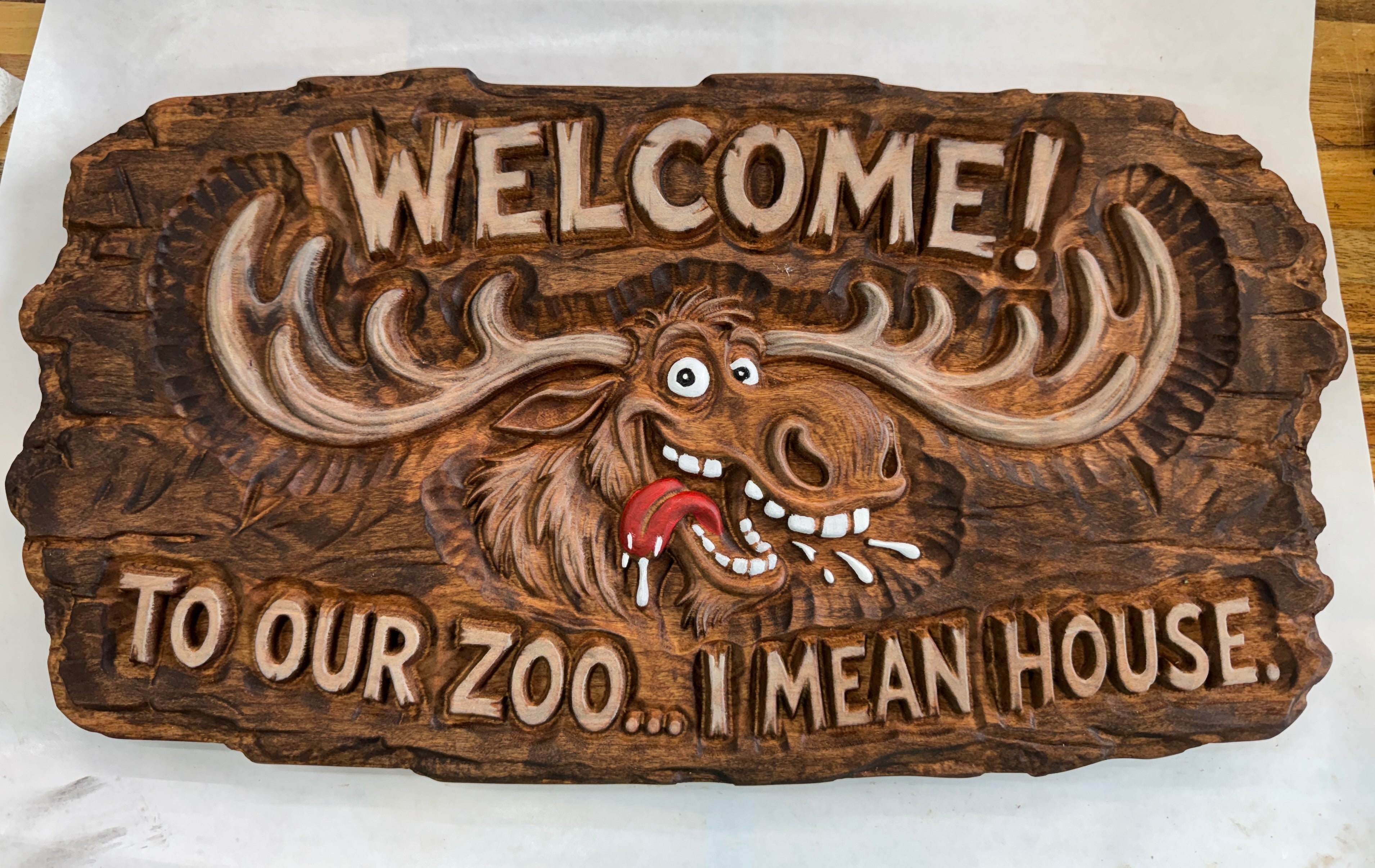 Welcome to our zoo sign
