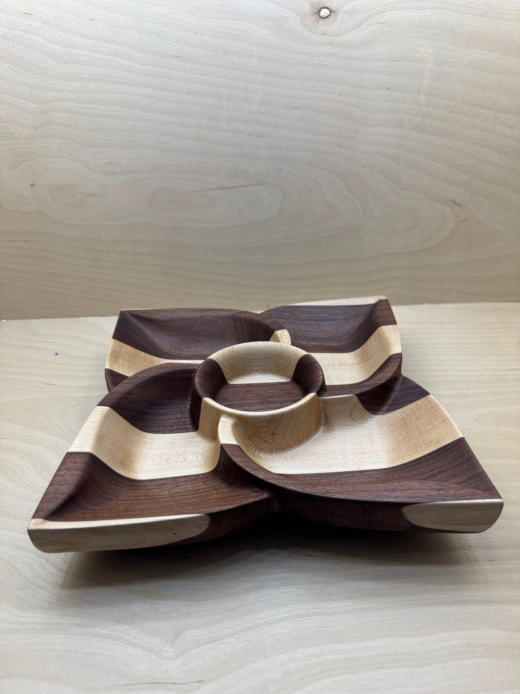 Walnut and Maple leaf tray