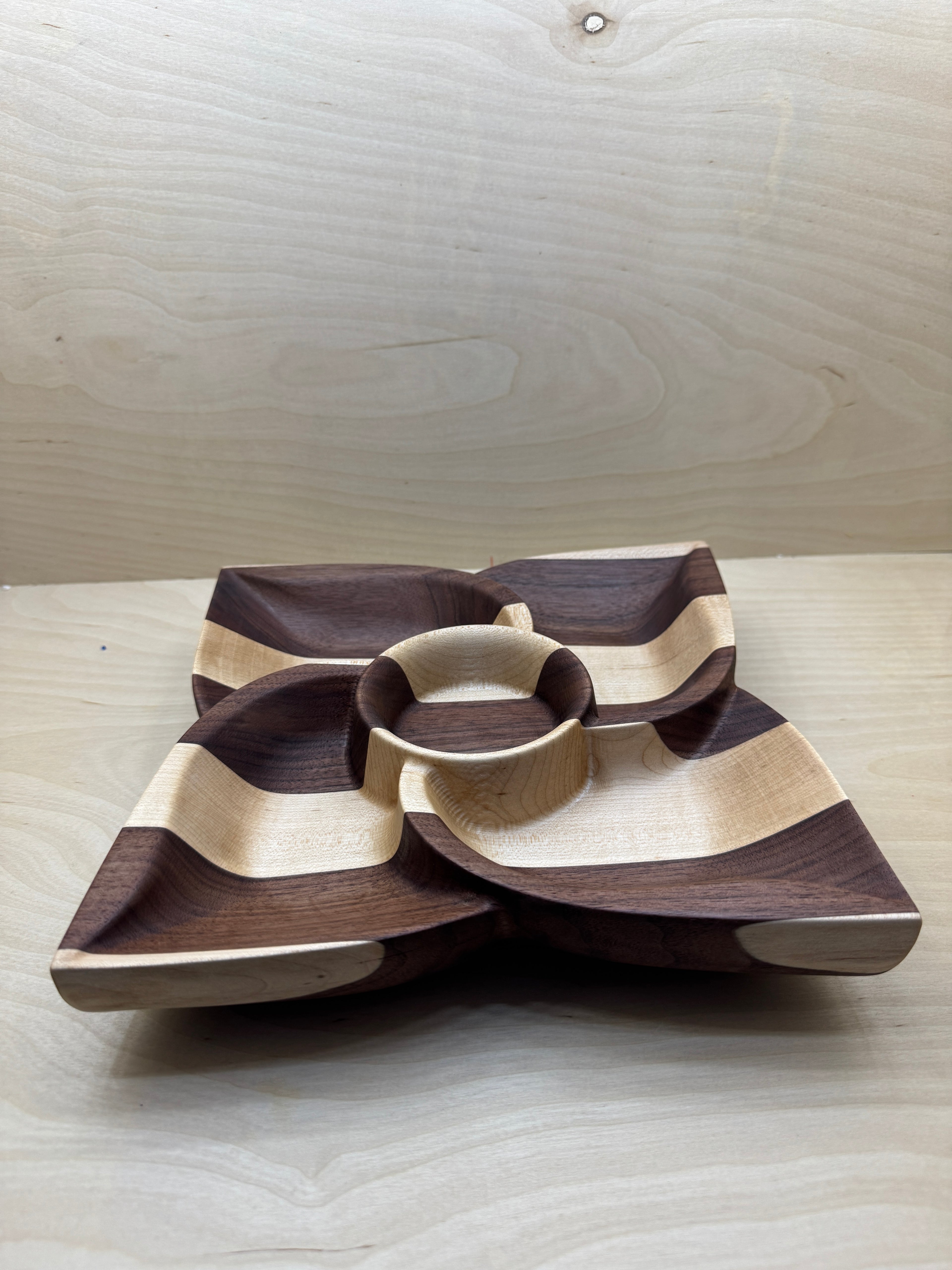 Walnut and Maple leaf tray