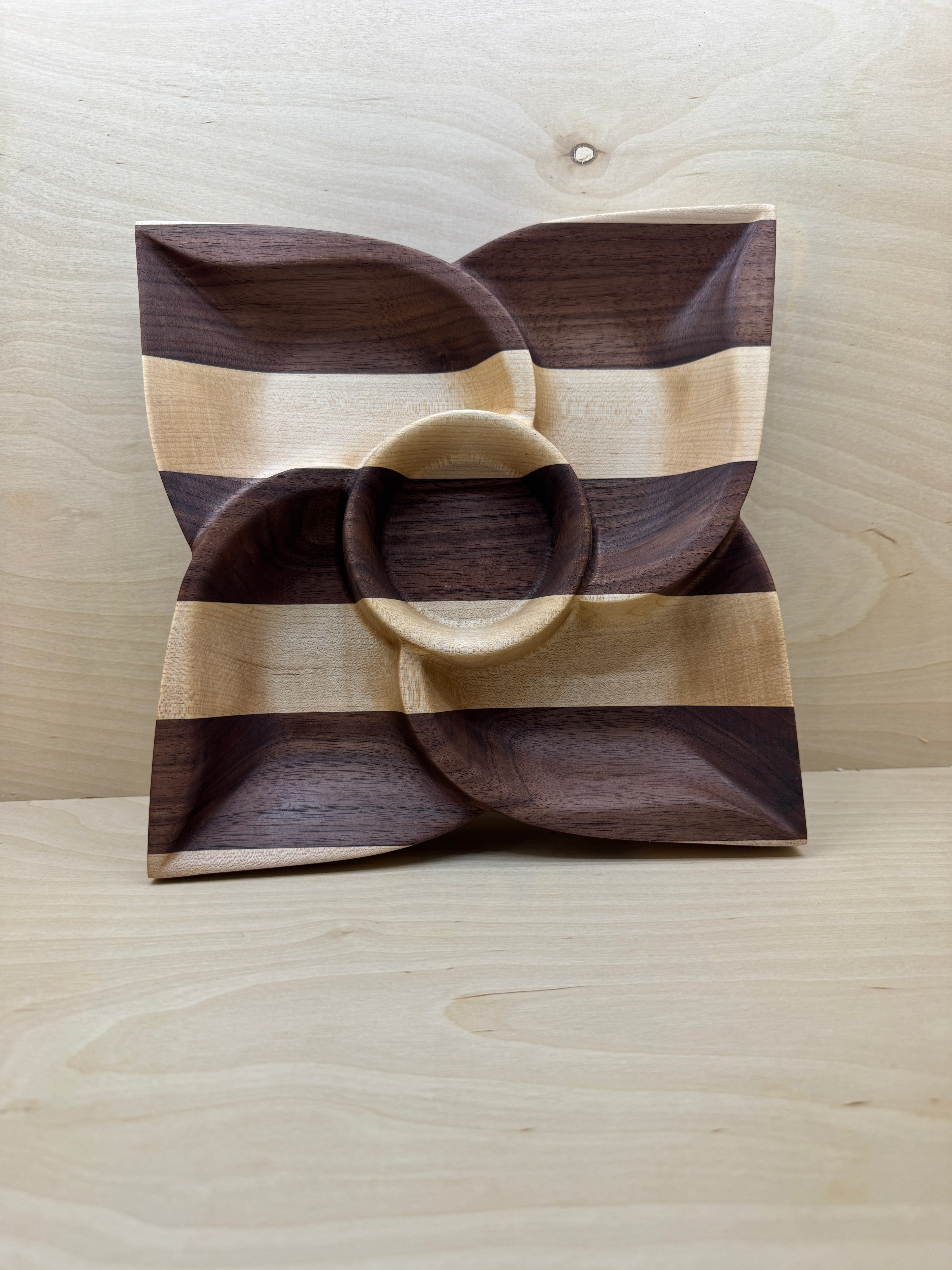 Walnut and Maple leaf tray
